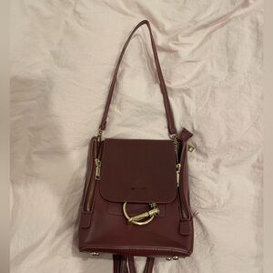 Burgundy Backpack/purse